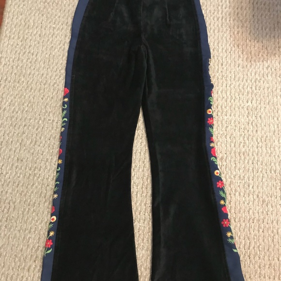 Vintage 60’s Hippy Woodstock Embroidered Pants - Picture 2 of 6